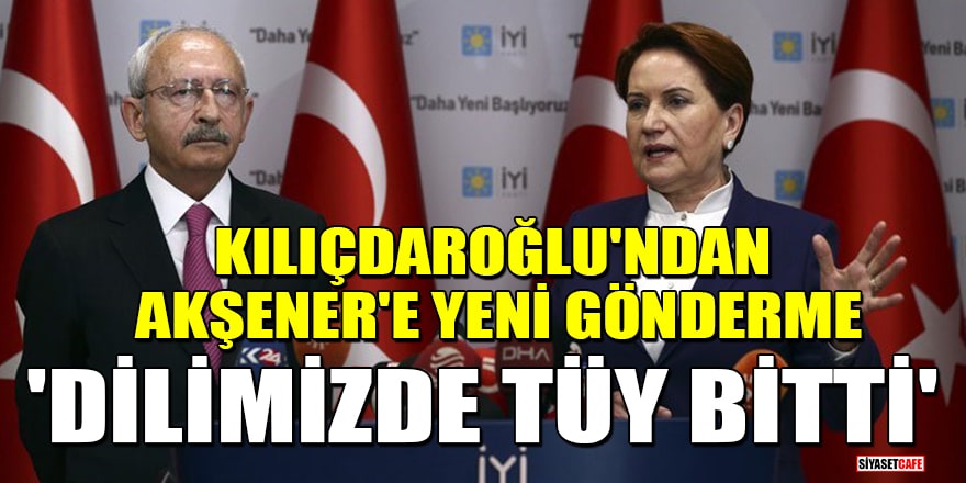 Kılıçdaroğlu'ndan Akşener'e yeni gönderme: 'Dilimizde tüy bitti'