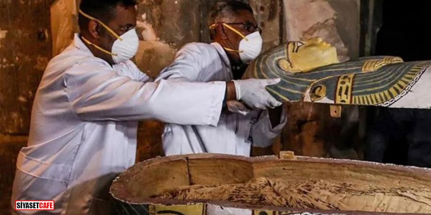 4 bin 300 yıldır açılmayan tabuttan altın varakla kaplı mumya çıktı