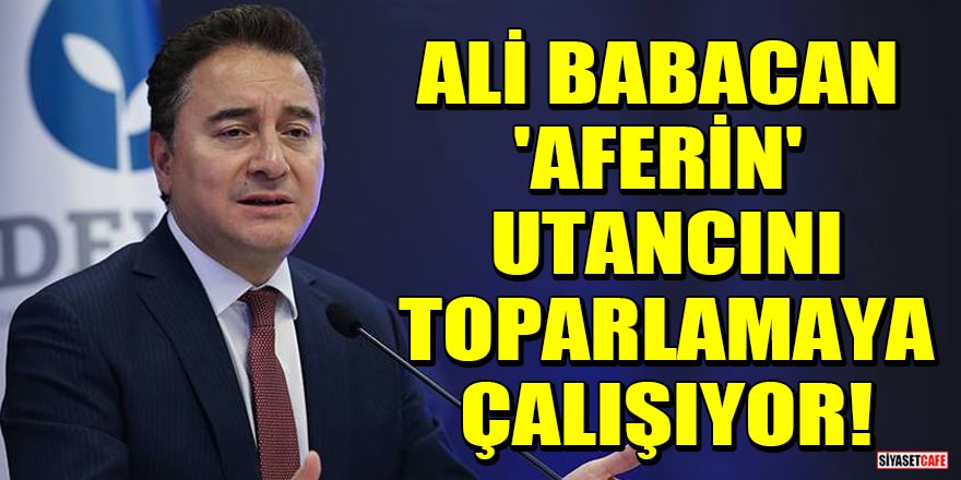 Ali Babacan, 'Aferin' utancını toparlamaya çalışıyor!