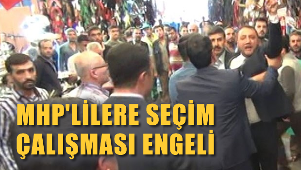 Davutoğlu'nun esnaf ziyaretinde MHP'lilere müdahale