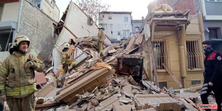 İstanbul Fatih'te 2 katlı bina çöktü