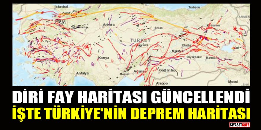 MTA diri fay haritası güncellendi! İşte Türkiye'nin deprem haritası