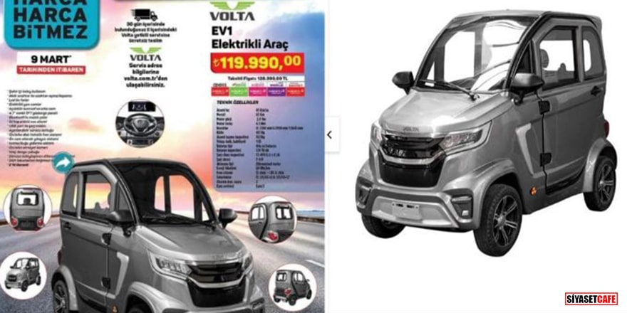 A101 şimdi de otomobil satmaya başladı! Volta EV1 özellikleri neler?