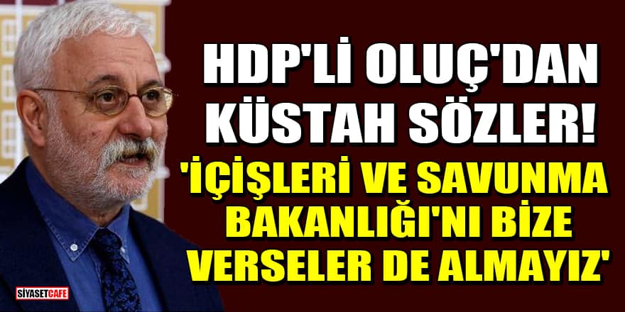 HDP'li Saruhan Oluç'dan küstah sözler! 'İçişleri ve Savunma Bakanlığı'nı bize verseler de almayız'