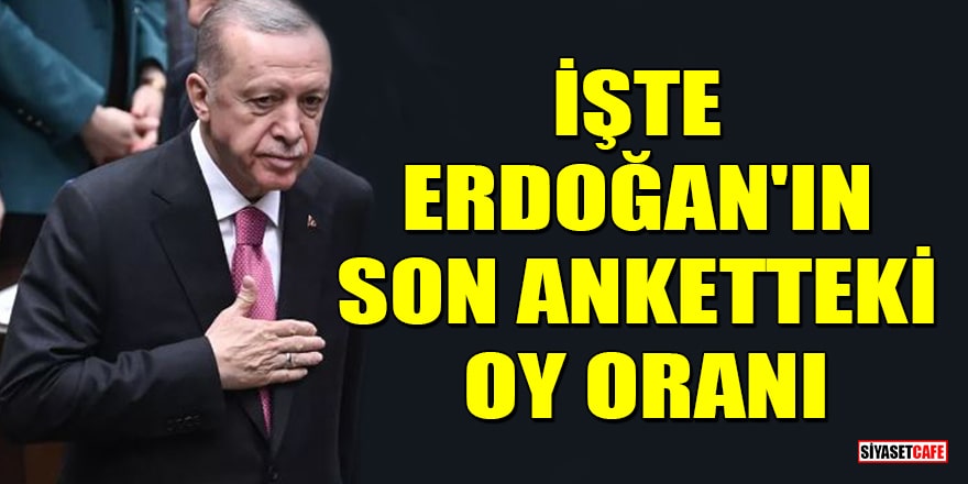 İşte Cumhurbaşkanı Erdoğan'ın son anketteki oy oranı