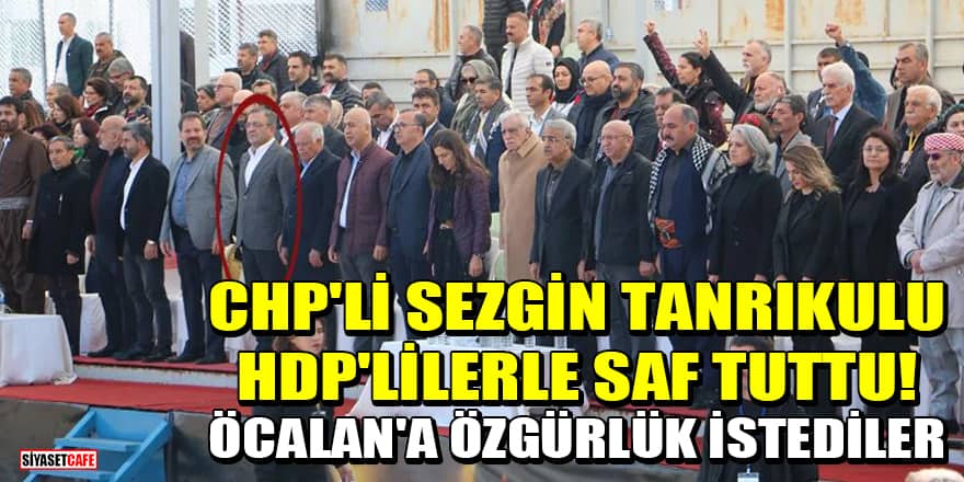 CHP'li Sezgin Tanrıkulu, HDP'lilerle saf tuttu! Teröristbaşı Öcalan'a özgürlük istediler