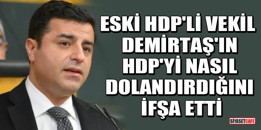 Eski HDP'li vekil Ayhan Bilgen, Selahattin Demirtaş'ın HDP'yi nasıl dolandırdığını ifşa etti