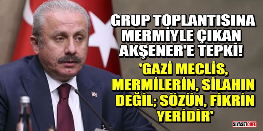 TBMM Başkanı Mustafa Şentop'tan Meral Akşener'e tepki! 'Gazi Meclis, mermilerin, silahın değil; sözün, fikrin yeridir'