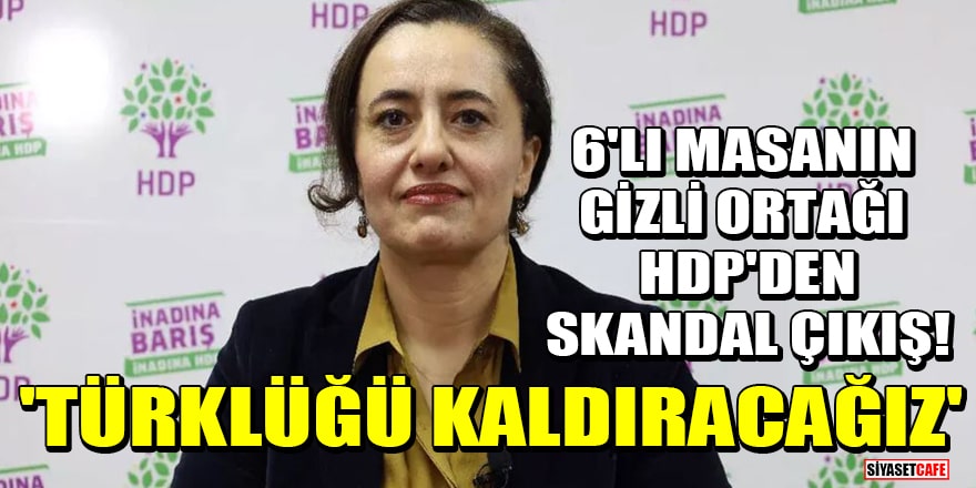 6'lı masanın gizli ortağı HDP'den skandal çıkış! 'Türklüğü kaldıracağız'
