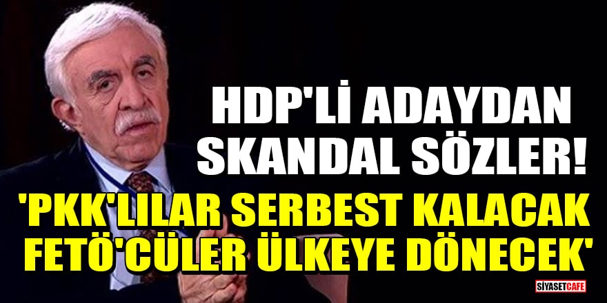HDP'li aday Cengiz Çandar'dan skandal sözler! 'PKK'lılar serbest kalacak, FETÖ'cüler ülkeye dönecek'