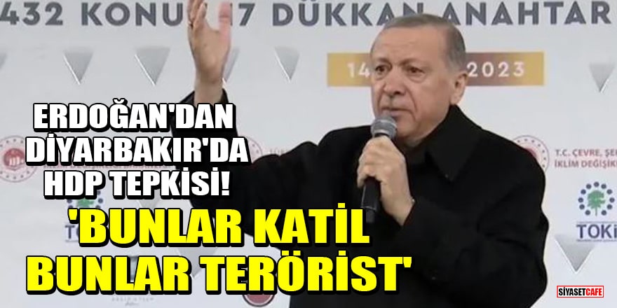 Erdoğan'dan Diyarbakır'da HDP tepkisi! 'Bunlar katil, bunlar terörist'