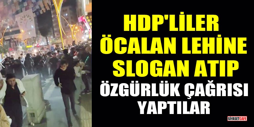 Mardin'de HDP'liler terörist başı Öcalan lehine slogan atıp, özgürlük çağrısı yaptılar