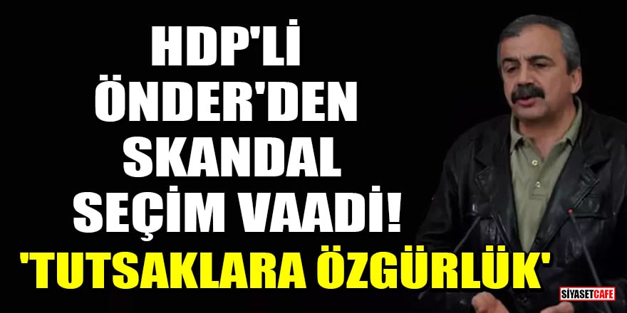 HDP'li Sırrı Süreyya Önder'den skandal seçim vaadi! 'Tutsaklara özgürlük'