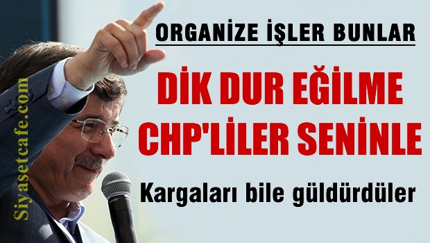 Davutoğlu mitinginde ucuz oyun