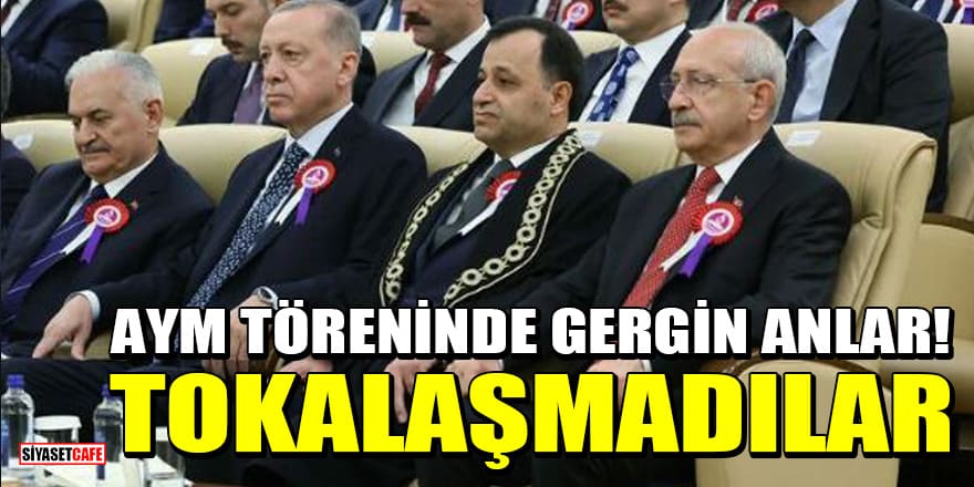 AYM töreninde gergin anlar! Cumhurbaşkanı Erdoğan ve Kılıçdaroğlu tokalaşmadılar