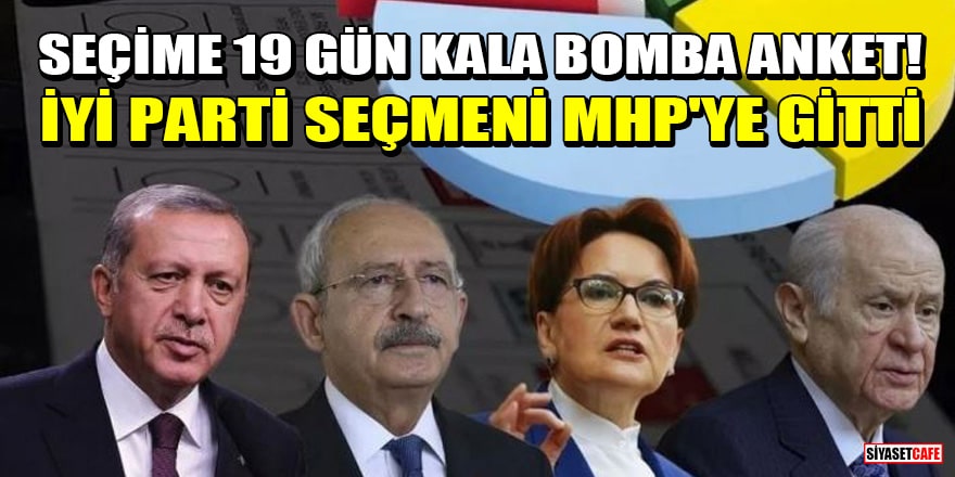 Seçime 19 gün kala bomba anket! İYİ Parti'nin seçmeni MHP'ye gitti