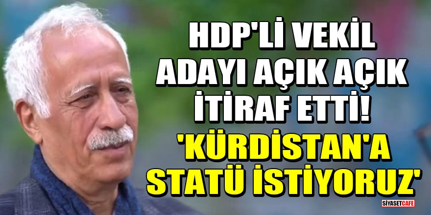 HDP Van milletvekili adayı Sinan Çiftyürek açık açık itiraf etti! 'Kürdistan'a statü istiyoruz'