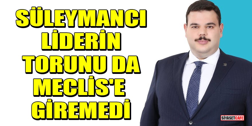 Süleymancı liderin torunu Mehmet Beyazıt Denizolgun, seçimi 2 bin oyla kaybetti