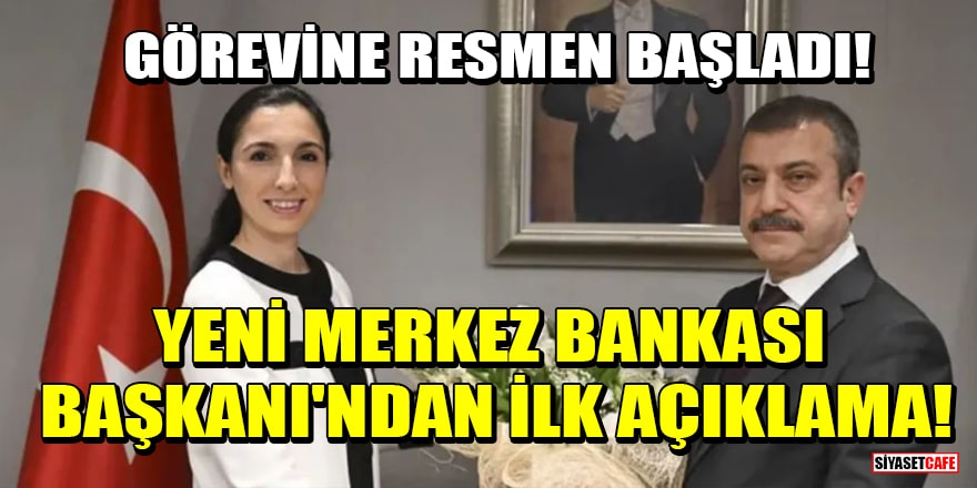 Yeni Merkez Bankası Başkanı Hafize Gaye Erkan'dan ilk açıklama!