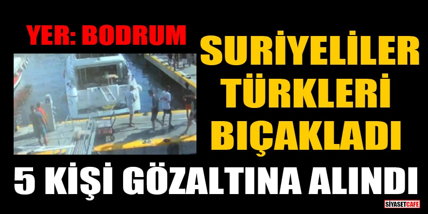Bodrum'da Suriyeli tekne çalışanları, Türk çalışanları bıçakladı! 5 kişi gözaltında