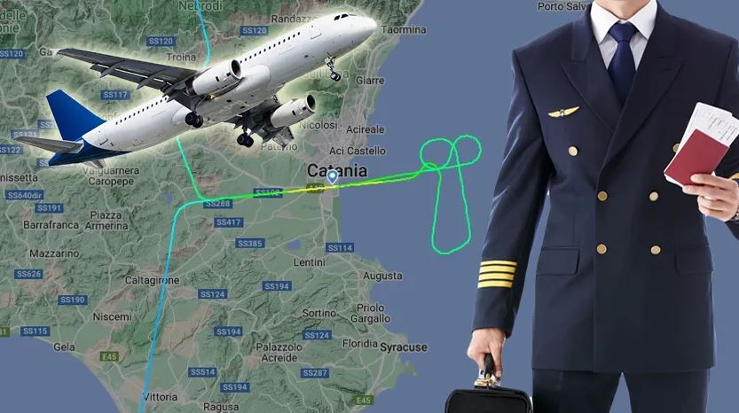 Uçağın rotasının değiştirilmesine kızan pilot, gökyüzüne p*nis çizdi!