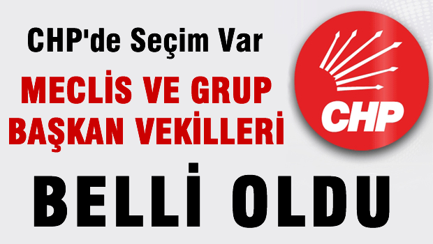 CHP'nin Meclis Başkanvekili ve Grup başkan vekilleri belli oldu