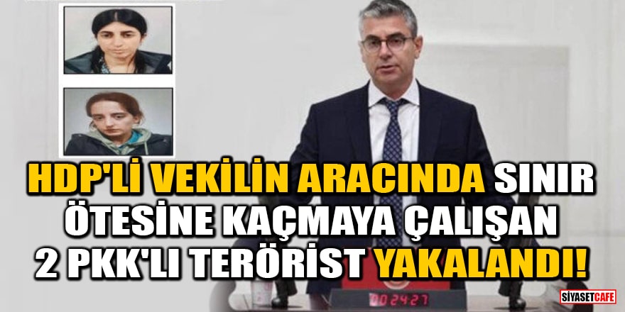 Ağrı'da HDP'li milletvekilinin otomobilinde sınır ötesine kaçmaya çalışan 2 PKK'lı terörist yakalandı