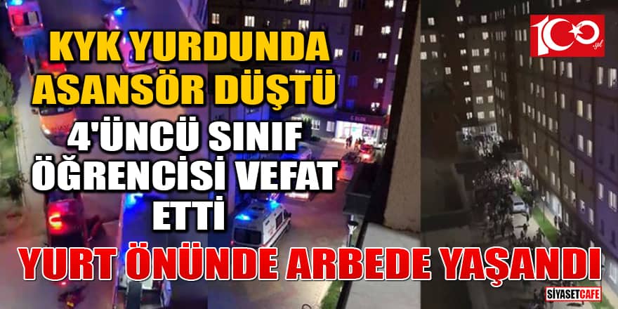 Aydın'da KYK yurdunda asansör düştü! 4'üncü sınıf öğrencisi vefat etti: Yurt önünde arbede yaşandı