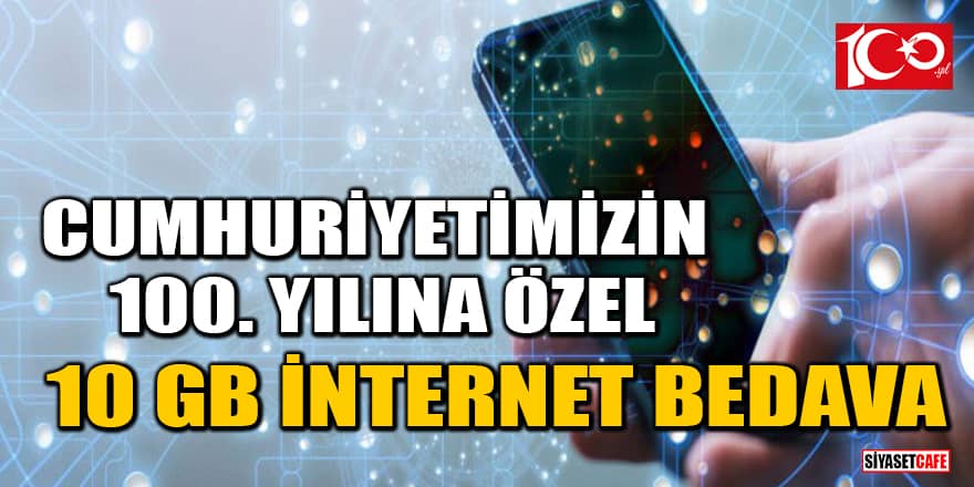 Turkcell'den Cumhuriyetimizin 100. yılına özel 10 GB internet bedava