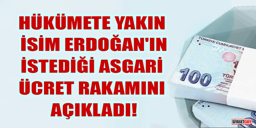 Gazeteci Cem Küçük, Erdoğan'ın istediği asgari ücret rakamını açıkladı!