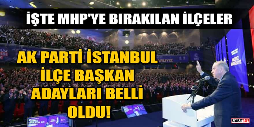 AK Parti İstanbul İlçe Başkan adayları belli oldu! İşte MHP'ye bırakılan İlçeler