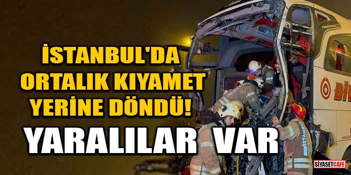 İstanbul'da ortalık kıyamet yerine döndü! Yolcu otobüsü ve TIR çarpıştı: Yaralılar var