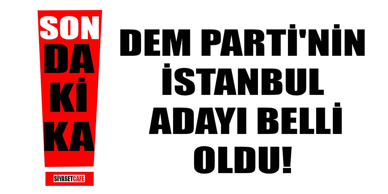 DEM Parti'nin yerel seçimde İstanbul adayı belli oldu