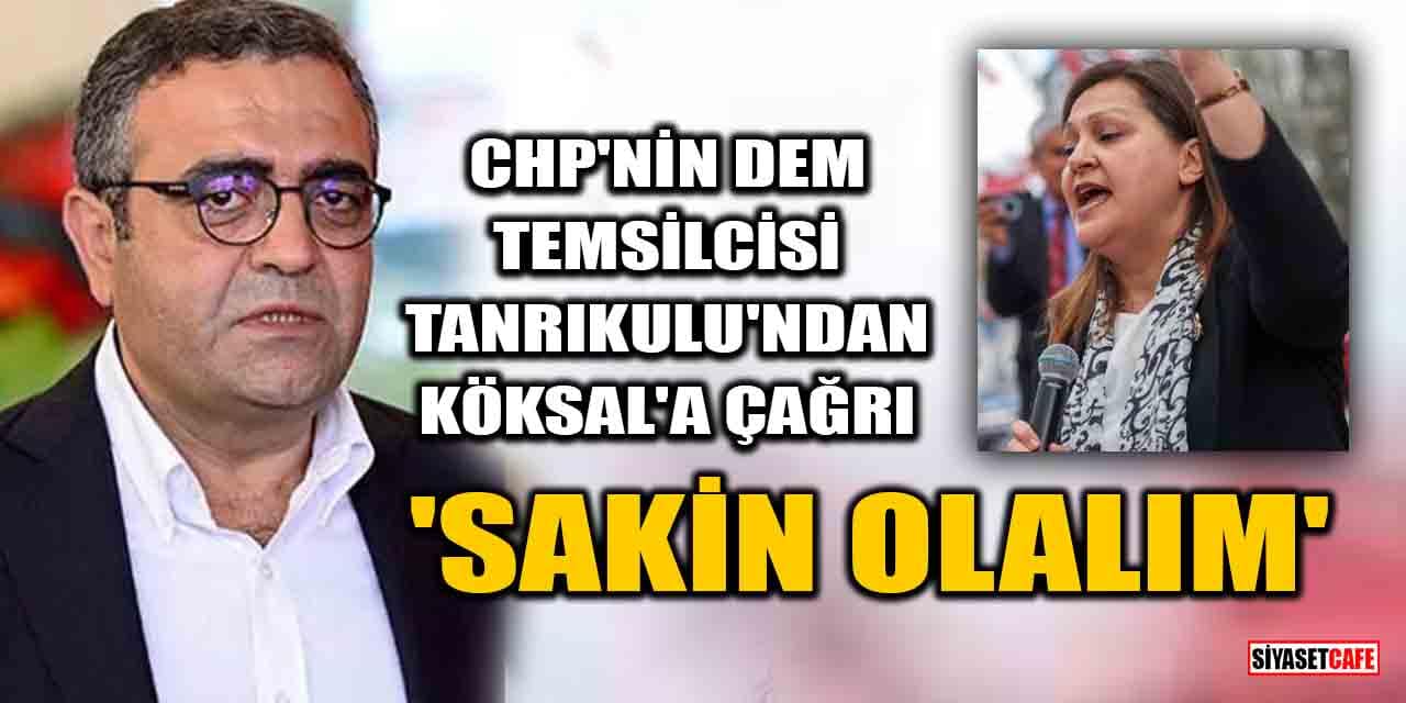 CHP'nin DEM temsilcisi Sezgin Tanrıkulu'ndan Burcu Köksal'a çağrı: Sakin olalım