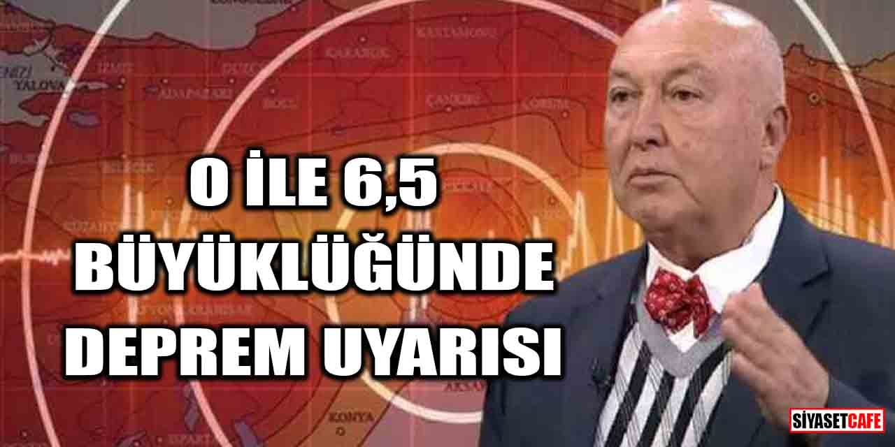 Prof. Dr. Ahmet Ercan'dan O İle 6,5 büyüklüğünde deprem uyarısı