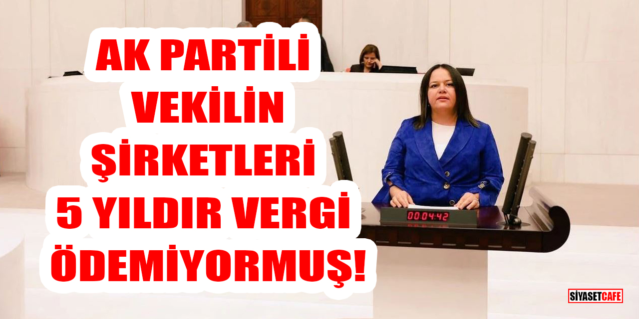 AK Partili Vekilin Şirketleri 5 Yıldır Vergi Ödemiyormuş!