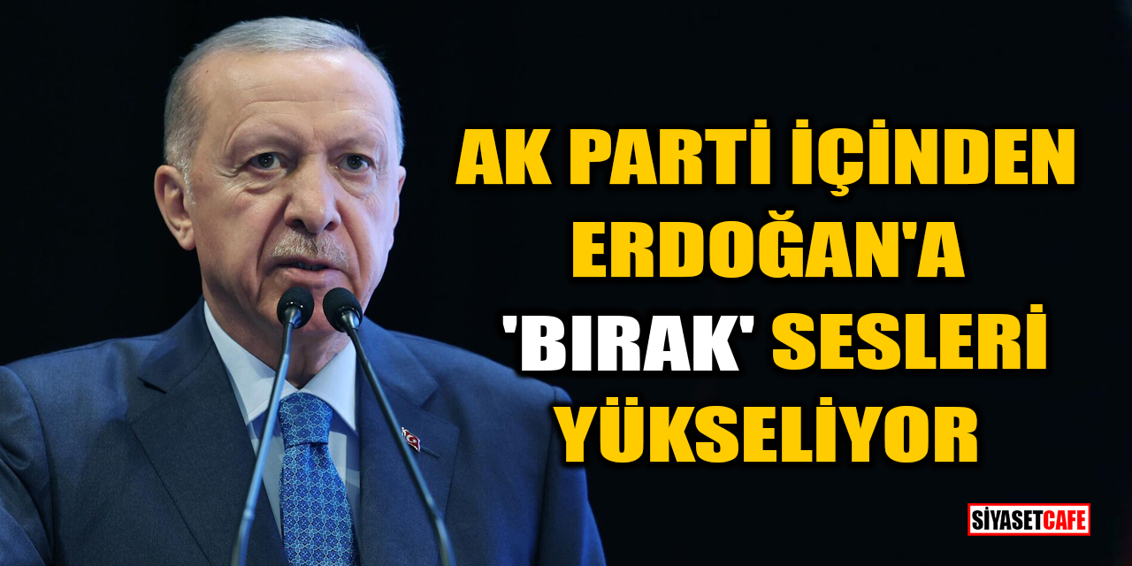 AK Parti içinden Erdoğan'a 'Bırak' sesleri yükseliyor