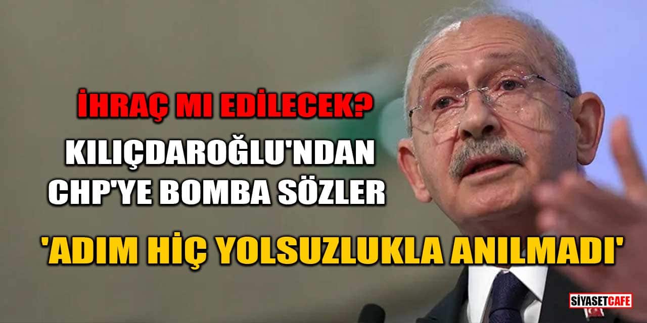 Kemal Kılıçdaroğlu'ndan CHP'ye: Adım Hiç Yolsuzlukla Anılmadı