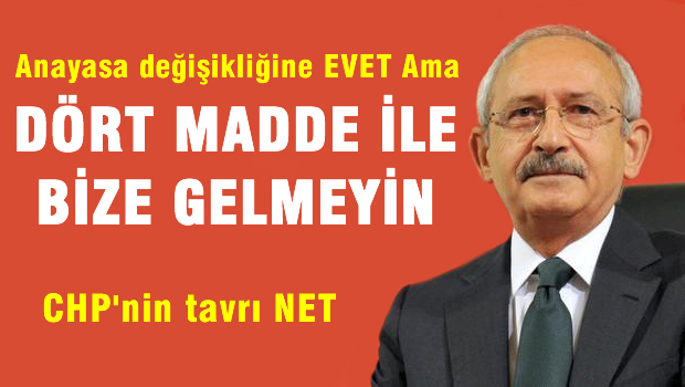 İlk 4 madde ve başkanlıkla gelmeyin
