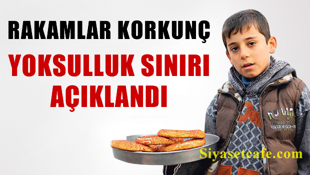 Yoksulluk sınırı açıklandı