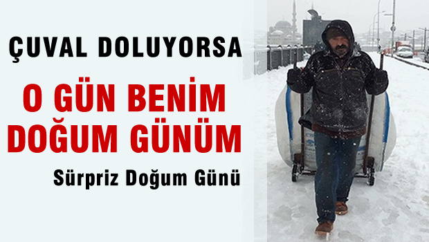 'Kağıt Toplayan Adam'a doğum günü sürprizi