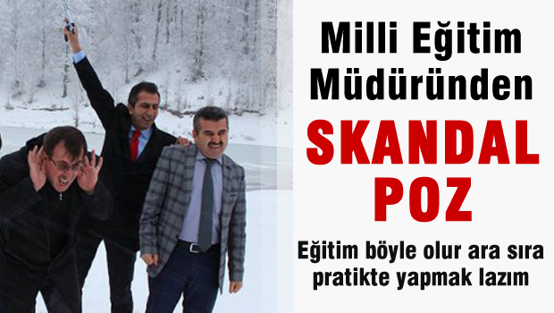 Milli Eğitim müdüründen 'silahlı' poz