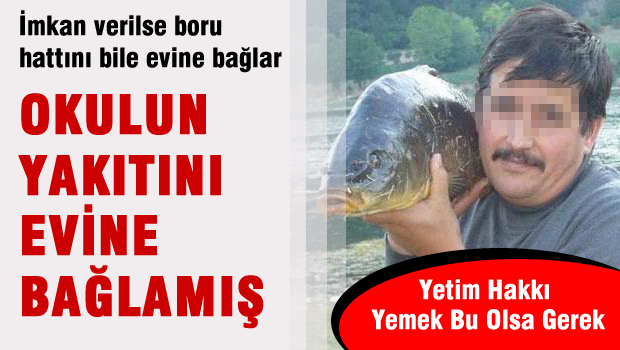 Müdür Okuldan eve kaçak boru çekti iddiası