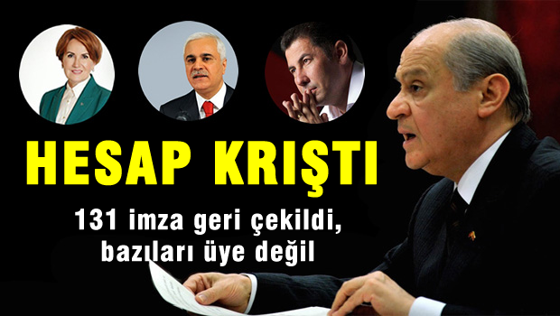 MHP '131 imza geri çekildi, imzacıların bazıları partimize üye değil'
