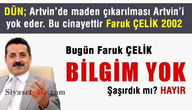 Faruk Çelik: Maden çıkarılması Artvin'i yok eder
