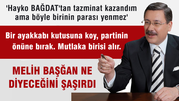 Bağdat'tan Melih Gökçek'e ayakkabı kutulu tazminat yanıtı