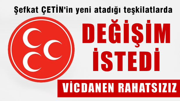 MHP'de yeni atanan İllerde değişim istedi