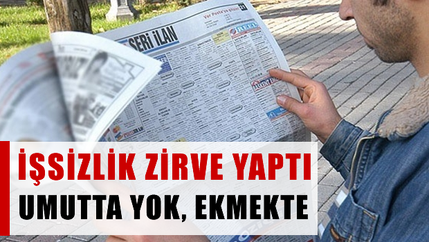 İşsizlik zirve yaptı