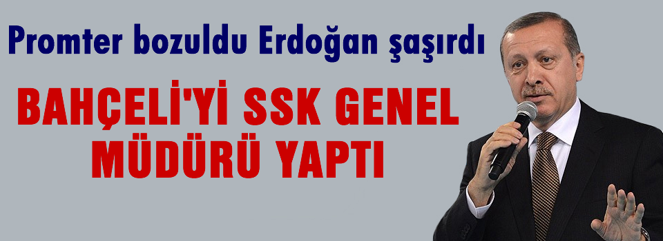 Prompter bozuldu, Erdoğan şaşırdı..