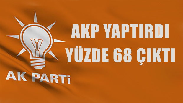 AKP'nin anketinde yüzde 68 çıktı